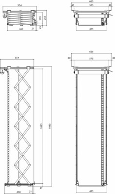 Vogels Projektor-Deckenlift 172cm,max.30kg PPL2170 si 7021704