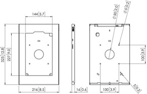 Vogels Sicherungsgehäuse TabLock,SamsungGTabS PTS1235 alu-sw