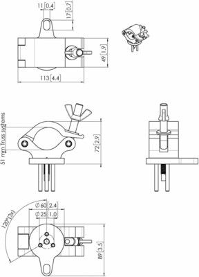 Vogels Traversenadapter Connect-it,f.PUC24xx PUC1051 si