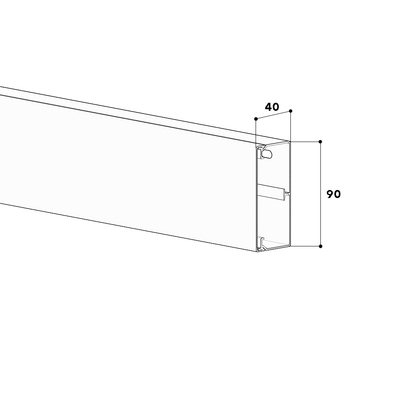 GGK LFG-Kanal 40x90 weiß 1071