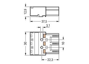 WAGO GmbH & Co. KG Stecker 3-polig braun 770-1373