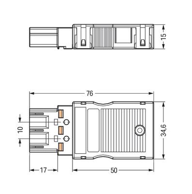 WAGO GmbH & Co. KG Brückungsstecker 3-polig,braun 770-1373/146-000