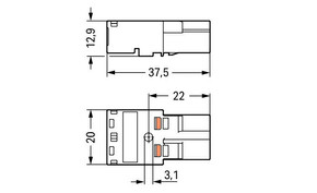 WAGO GmbH & Co. KG Stecker 2-polig Kod. A,schwarz 770-212