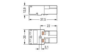 WAGO GmbH & Co. KG Stecker 2-polig Kod. A,schwarz 770-212