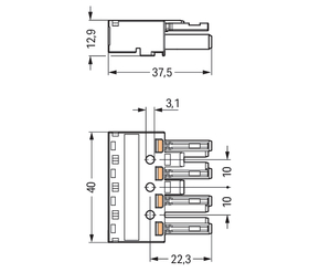 WAGO GmbH & Co. KG Buchse 4-polig Kod. B,grau 770-244/062-000