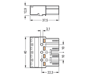 WAGO GmbH & Co. KG Stecker 4-polig Kod. B,pink 770-294/081-000