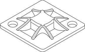 HellermannTyton Montagesockel 20x20mm natur QM20-PA66-NA-C1