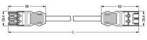 WAGO GmbH & Co. KG konfekt.Verbindungsleitung Eca,Buchse Stecker 771-9973/017-102