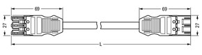 WAGO GmbH & Co. KG konfekt.Verbindungsleitung Eca,Buchse Stecker 771-9973/017-102