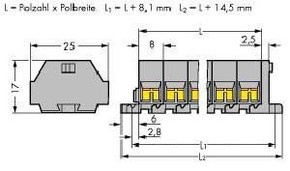 WAGO GmbH & Co. KG 4-Leiter-Klemme 2x0,08-1,5qmm, grau 260-202