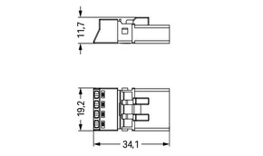 WAGO GmbH & Co. KG Stecker 4-polig Kod. A,schwarz 890-214