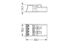 WAGO GmbH & Co. KG Stecker 4-polig Kod. A,schwarz 890-214