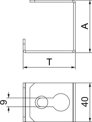 OBO Bettermann Vertr Installationsbügel 100x250mm BSKM-BD 1025